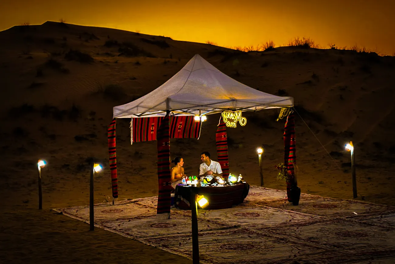 Private Desert Events in Dubai: Proposals, Birthdays, Corporate & Romantic Dinners